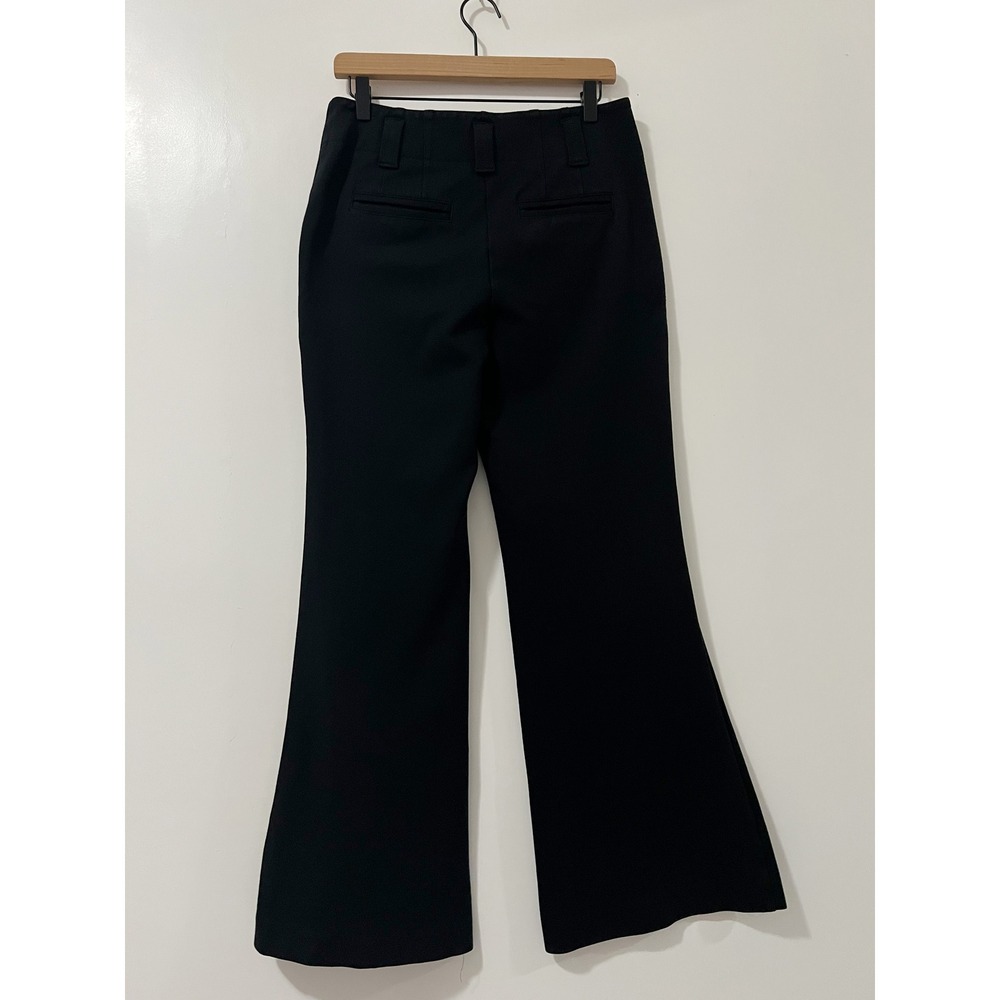 Maeve by Anthropologie Black High Waisted Flare Leg Pants Women's US 10 - Picture 7 of 14